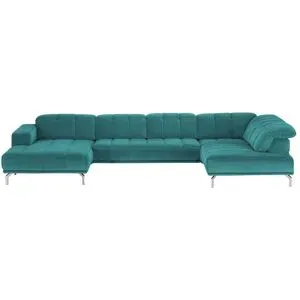 Lounge Collection Wohnlandschaft  Sarina ¦ türkis/petrol ¦ Maße (cm): B: 383 H:
