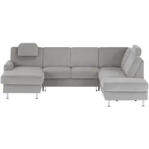 meinSofa Wohnlandschaft Mit verschiedenen Funktionen verfügbar Jana ¦ grau ¦