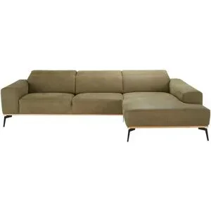 Ravensberger Werkstätten Ecksofa  Oakland ¦ grün ¦ Maße (cm): B: 295 H: 98 T: