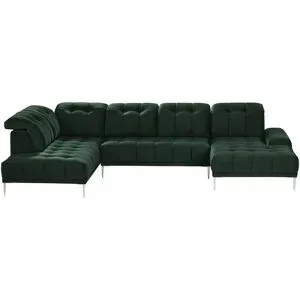 switch Wohnlandschaft aus Samt Grenada ¦ grün ¦ Maße (cm): B: 358 H: 107 T: