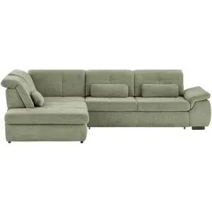Höffner Ecksofa mit Funktion  Perry ¦ grün ¦ Maße (cm): B: 315 H: 85 T: 260.0
