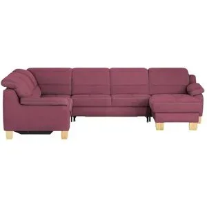 meinSofa Wohnlandschaft aus Mikrofaser Hanna ¦ rot ¦ Maße (cm): B: 322 H: 84 T: