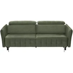 smart Schlafsofa mit verstellbaren Kopfstützen Momoka ¦ grün ¦ Maße (cm): B: 226