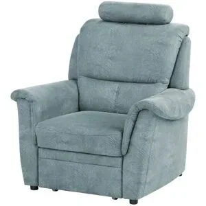 meinSofa Sessel mit Hocker als Auszug Chris ¦ blau ¦ Maße (cm): B: 102 H: 96 T: