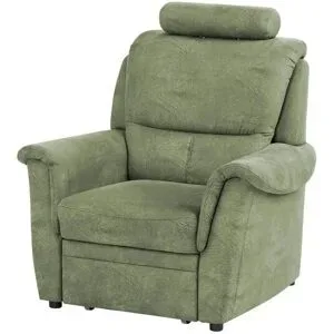 meinSofa Sessel mit Hocker als Auszug Chris ¦ grün ¦ Maße (cm): B: 102 H: 96 T: