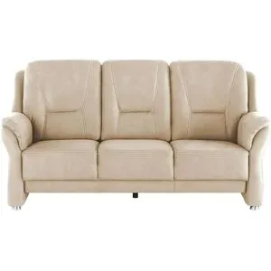 meinSofa Sofa 3-sitzig aus Mikrofaser Wilma ¦ beige ¦ Maße (cm): B: 198 H: 97 T: