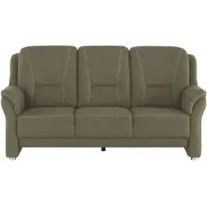 meinSofa Sofa 3-sitzig aus Mikrofaser Wilma ¦ grün ¦ Maße (cm): B: 198 H: 97 T: