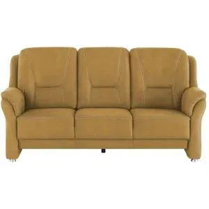 meinSofa Sofa 3-sitzig aus Mikrofaser Wilma ¦ gelb ¦ Maße (cm): B: 198 H: 97 T: