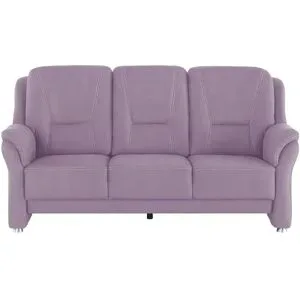meinSofa Sofa 3-sitzig aus Mikrofaser Wilma ¦ lila/violett ¦ Maße (cm): B: 198