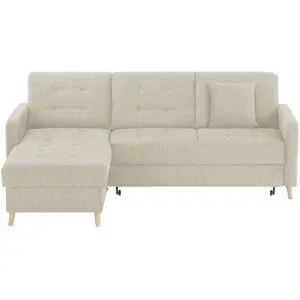 Höffner Ecksofa mit Schlaffunktion Venus ¦ beige ¦ Maße (cm): B: 222 H: 87 T: 162.0
