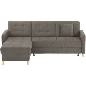 Höffner Ecksofa mit Schlaffunktion Venus ¦ braun ¦ Maße (cm): B: 222 H: 87 T: 162.0