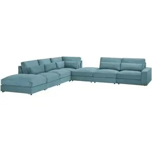 Höffner Ecksofa  Branna ¦ türkis/petrol ¦ Maße (cm): B: 412 H: 88 T: 386.0