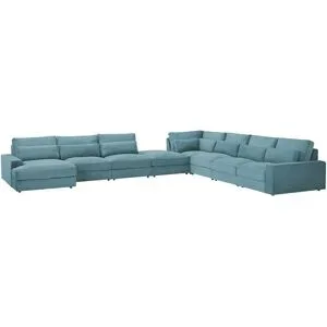 Höffner Wohnlandschaft  Branna ¦ türkis/petrol ¦ Maße (cm): B: 502 H: 89 T: 412.0