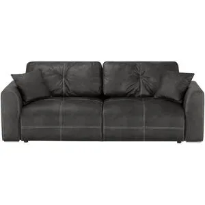 uno Schlafsofa aus Mikrofaser Diego ¦ grau ¦ Maße (cm): B: 245 H: 85 T: 115.0