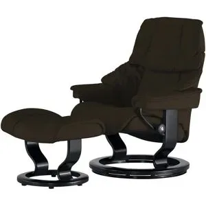 Stressless Relaxsessel mit Hocker  Reno L ¦ braun ¦ Maße (cm): B: 88 H: 108 T: