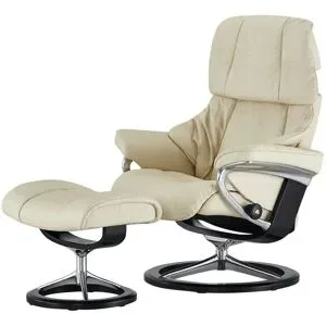 Stressless Relaxsessel mit Hocker  Reno S ¦ creme ¦ Maße (cm): B: 79 H: 109 T: