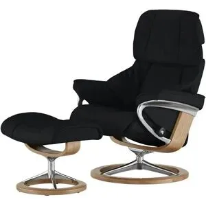 Stressless Relaxsessel mit Hocker  Reno S ¦ schwarz ¦ Maße (cm): B: 79 H: 109 T: