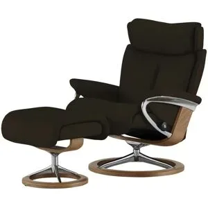 Stressless Relaxsessel mit Hocker Leder Magic M ¦ braun ¦ Maße (cm): B: 82 H: