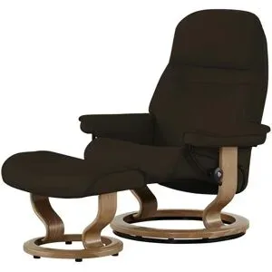 Stressless Relaxsessel mit Hocker Leder Sunrise L ¦ braun ¦ Maße (cm): B: 88 H:
