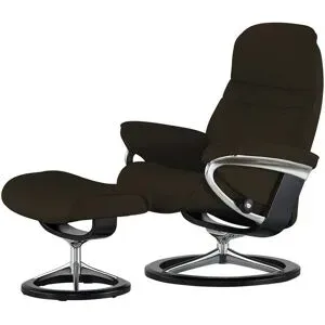 Stressless Relaxsessel mit Hocker Leder Sunrise S ¦ braun ¦ Maße (cm): B: 79 H: