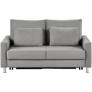 Höffner Schlafsofa Mikrofaser Fürth ¦ grau ¦ Maße (cm): B: 146 H: 90 T: 95.0