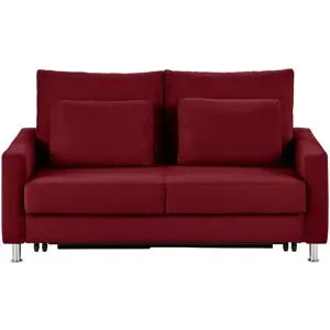 Höffner Schlafsofa Mikrofaser Fürth ¦ rot ¦ Maße (cm): B: 146 H: 90 T: 95.0