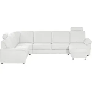 meinSofa Wohnlandschaft Leder Carolin ¦ weiß ¦ Maße (cm): B: 330 H: 91 T: 240.0
