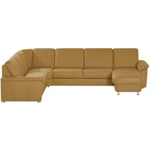 meinSofa Wohnlandschaft Leder Carolin ¦ gelb ¦ Maße (cm): B: 330 H: 91 T: 240.0