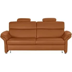 meinSofa Einzelsofa Leder Manon ¦ orange ¦ Maße (cm): B: 228 H: 94 T: 92.0