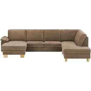 meinSofa Wohnlandschaft Leder Samu ¦ braun ¦ Maße (cm): B: 316 H: 90 T: 235.0