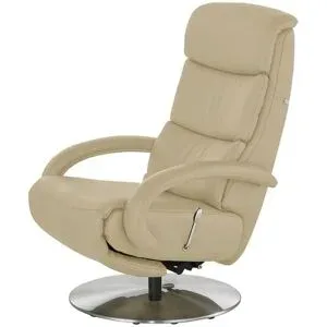 Hukla Leder-Relaxsessel  Florian ¦ beige ¦ Maße (cm): B: 73 H: 109 T: 91.0