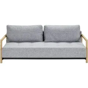 Höffner Schlafsofa Webstoff Akkito ¦ grau ¦ Maße (cm): B: 210 H: 70 T: 112.0