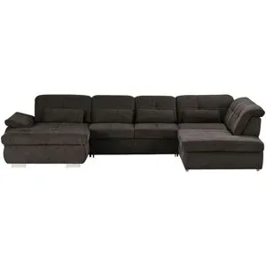 Höffner Wohnlandschaft mit Funktion  Perry ¦ braun ¦ Maße (cm): B: 374