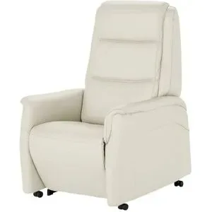 Hukla Ledersessel mit Aufstehhilfe Dean ¦ weiß ¦ Maße (cm): B: 70 H: 107 T: 88.0