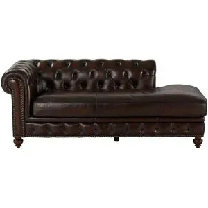 uno Recamiere  Chesterfield ¦ braun ¦ Maße (cm): B: 203 H: 79 T: 100.0
