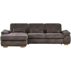 Höffner Ecksofa mit Sitztiefenverstellung Kundry ¦ braun ¦ Maße (cm): B: 315 H: 100 T: