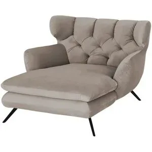 Jette Home Longseat-Sessel Samt Caldara ¦ beige ¦ Maße (cm): B: 130 H: 95 T: