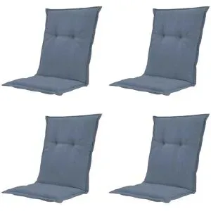 Höffner Auflage niedrig 4er-Set  Basic ¦ blau ¦ Maße (cm): B: 50 H: 6