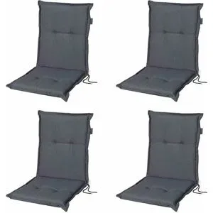 Höffner Auflagen 4er-Set  Panama ¦ grau ¦ Maße (cm): B: 50 H: 80
