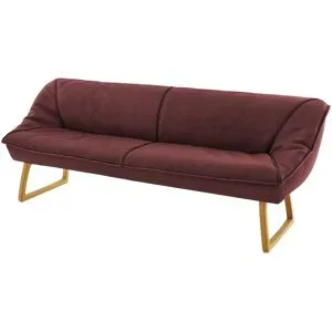 Koinor Polsterbank Leder Alino ¦ rot ¦ Maße (cm): B: 208 H: 89 T: 77.0