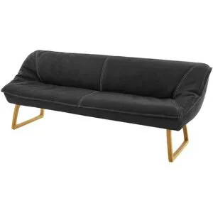Koinor Polsterbank Leder Alino ¦ schwarz ¦ Maße (cm): B: 228 H: 89 T: 77.0
