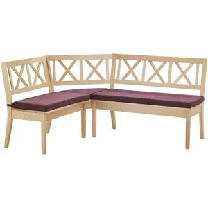 Woodford Eckbank massiv Olivia ¦ rot ¦ Maße (cm): H: 90