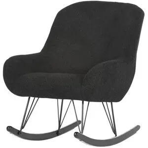 Höffner Schaukelstuhl  Cotton ¦ schwarz ¦ Maße (cm): B: 75 H: 88 T: 95.0