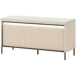 Höffner Garderobenbank Mit Stauraum Torbole ¦ beige ¦ Maße (cm): B: 101 H: 52 T: 38.0