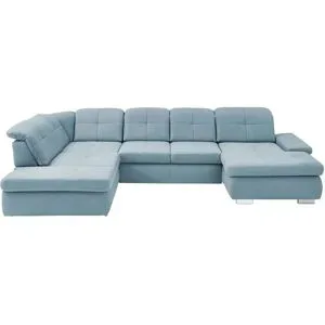 Lounge Collection Wohnlandschaft aus Mikrofaser Affair ¦ blau ¦ Maße (cm): B: