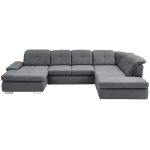 Lounge Collection Wohnlandschaft aus Mikrofaser Affair ¦ grau ¦ Maße (cm): B: