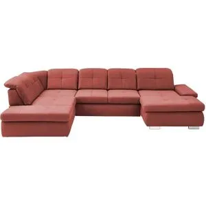 Lounge Collection Wohnlandschaft aus Mikrofaser Affair ¦ rot ¦ Maße (cm): B: 371