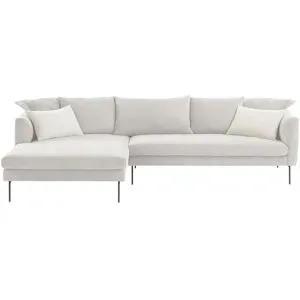 Jette Home Ecksofa aus Cord Tierra Fuego ¦ silber ¦ Maße (cm): B: 284 T: 178.0