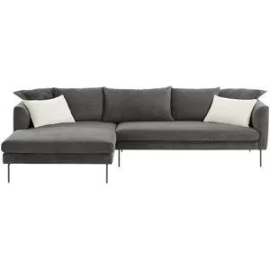 Jette Home Ecksofa aus Cord Tierra Fuego ¦ grau ¦ Maße (cm): B: 284 T: 178.0