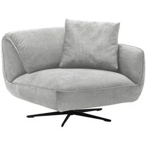 pop Drehsessel aus Flachgewebe Ventus ¦ grau ¦ Maße (cm): B: 101 H: 111 T: 98.0